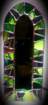 Gothic Arch Mirror in Greens